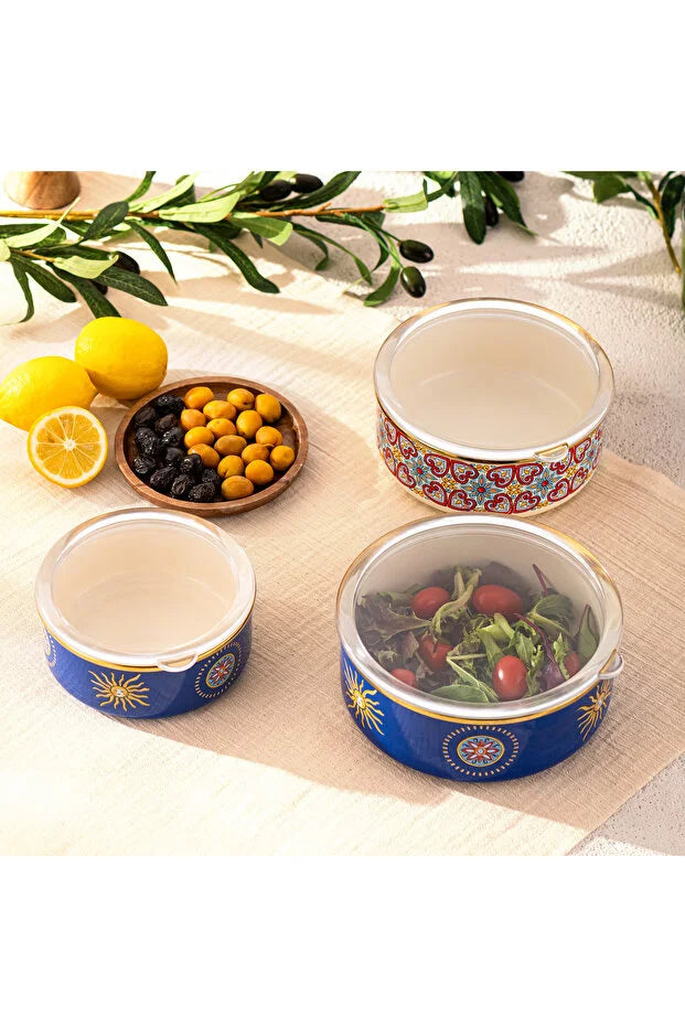 Emsan Solemar Enamel 3-Piece Storage Container Set