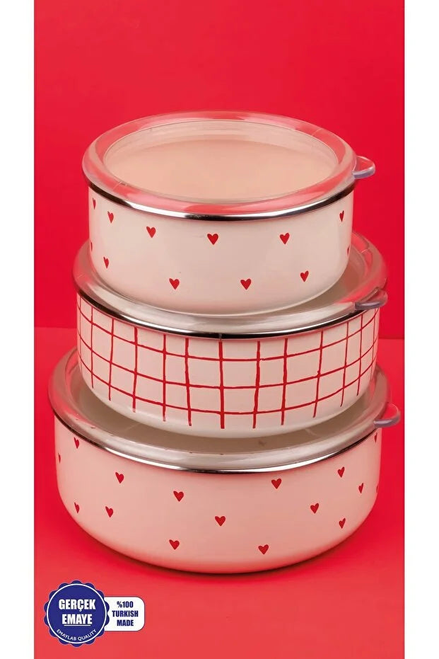EMAYlab Cupid Vacuum-Lid Food Storage Container Set (SUITABLE FOR USE ON STOVETOPS)