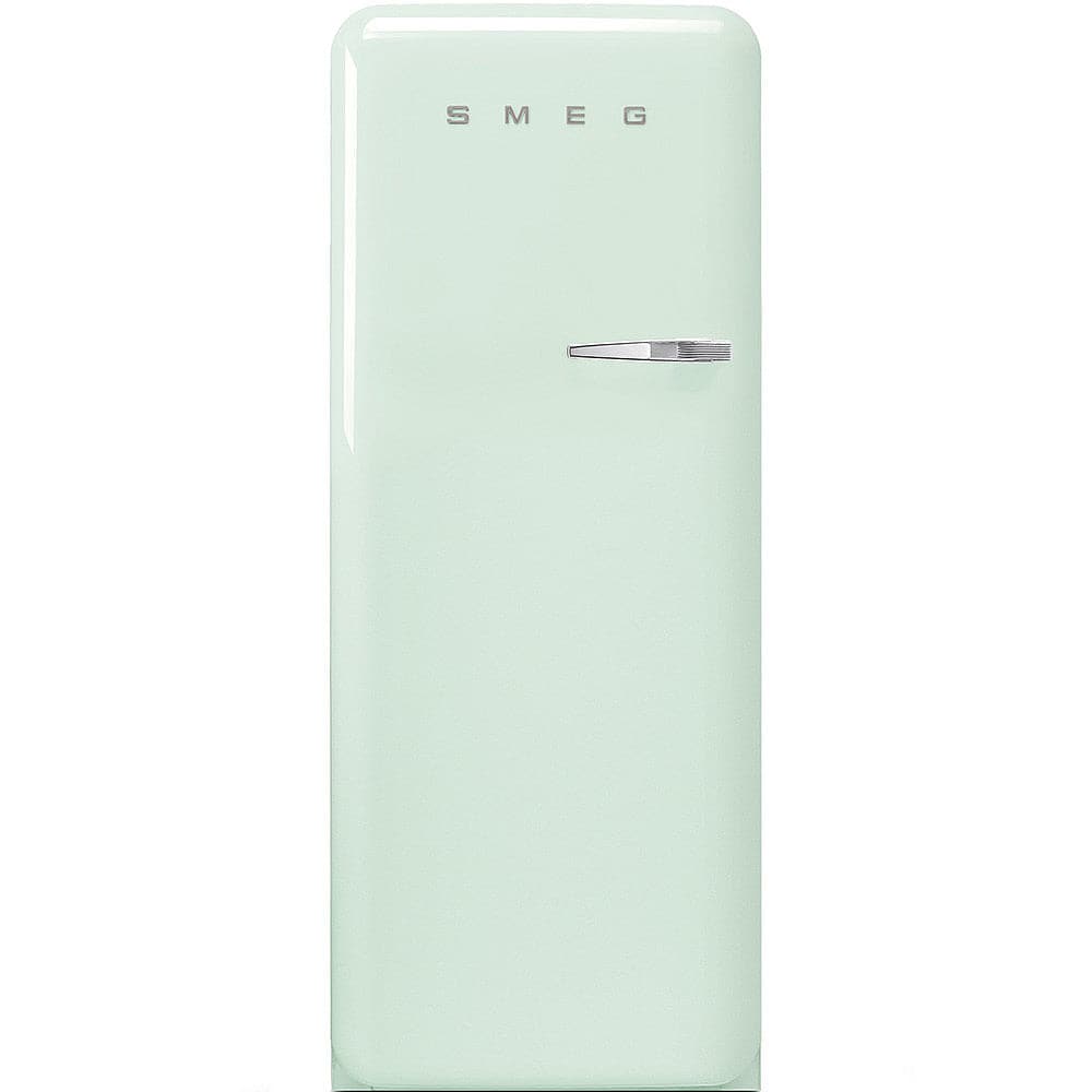 FAB28LPG6 60cm 50s Style Left Hand Hinge Fridge with Icebox Pastel Green