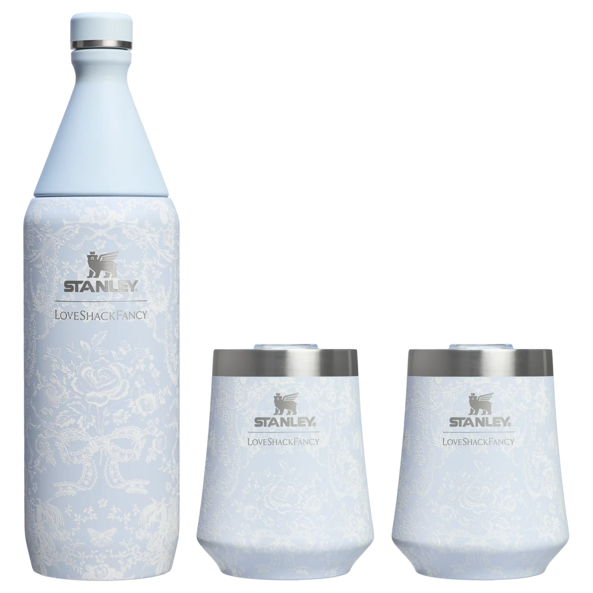 Stanley 1913 x LoveShackFancy Holiday Reserve All Day Wine Set | 34 OZ | 11 OZ