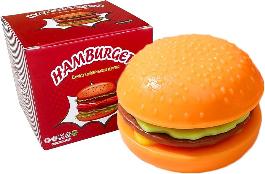 Hamburger Squishies Stress Relief Soft Simulation Food Detachable Burger Squeeze Toys Cute Birthday Gift Novelty Toy