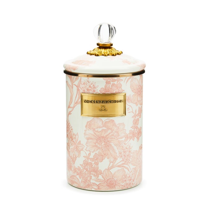 Rosy English Garden Large Canist