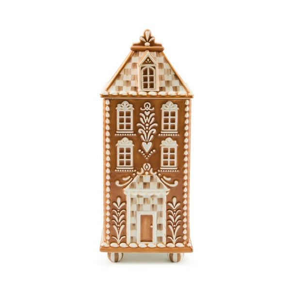 Mocha Check Gingerbread Large Canister