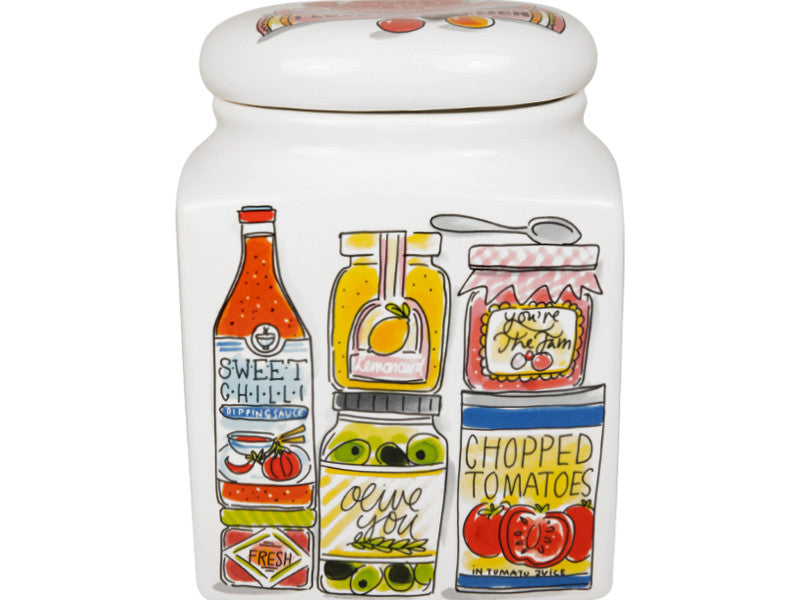 Square storage jar 20x26cm Blond Birthday I love my kitchen