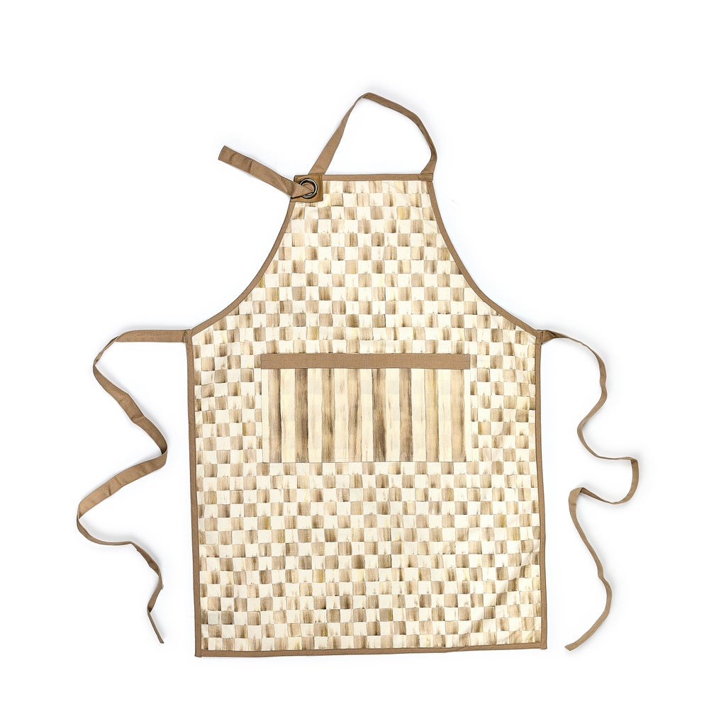 Mocha Check Apron