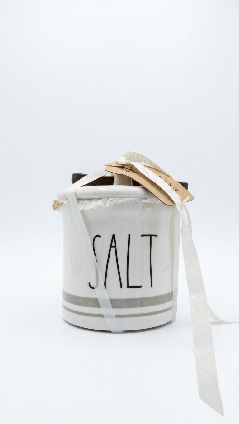 Rae Dunn SALT Jar With Spoon