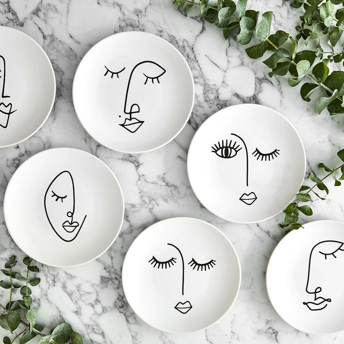 Bella Maison Face 6 Pcs Dessert Plate