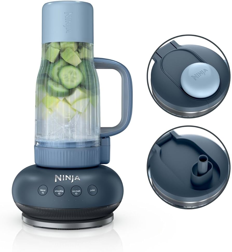 Ninja BlendBoss Blender with Portable Tumbler, Personal Blender with Removeable Travel Tumbler, 3 Auto Preset Modes, Lavender Lemonade DB351UKPR