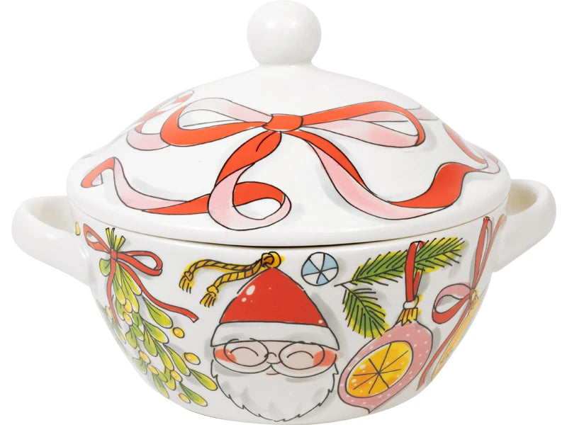 23-cm Soup Tureen with Christmas Bow