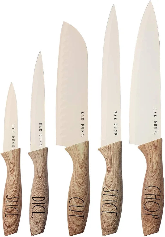 Rae Dunn 10 pcs Knifes Set (white)