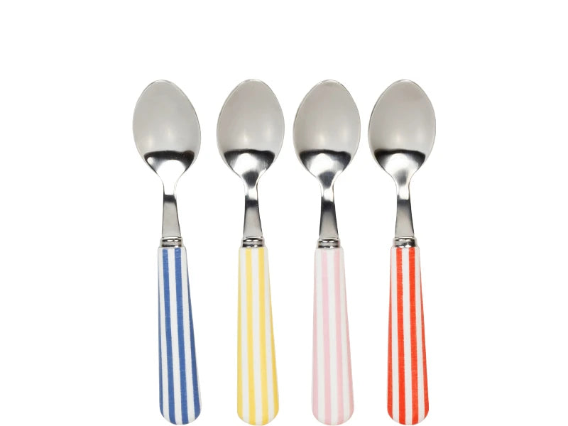 Set of 4 Teaspoons: La Plage Stripes