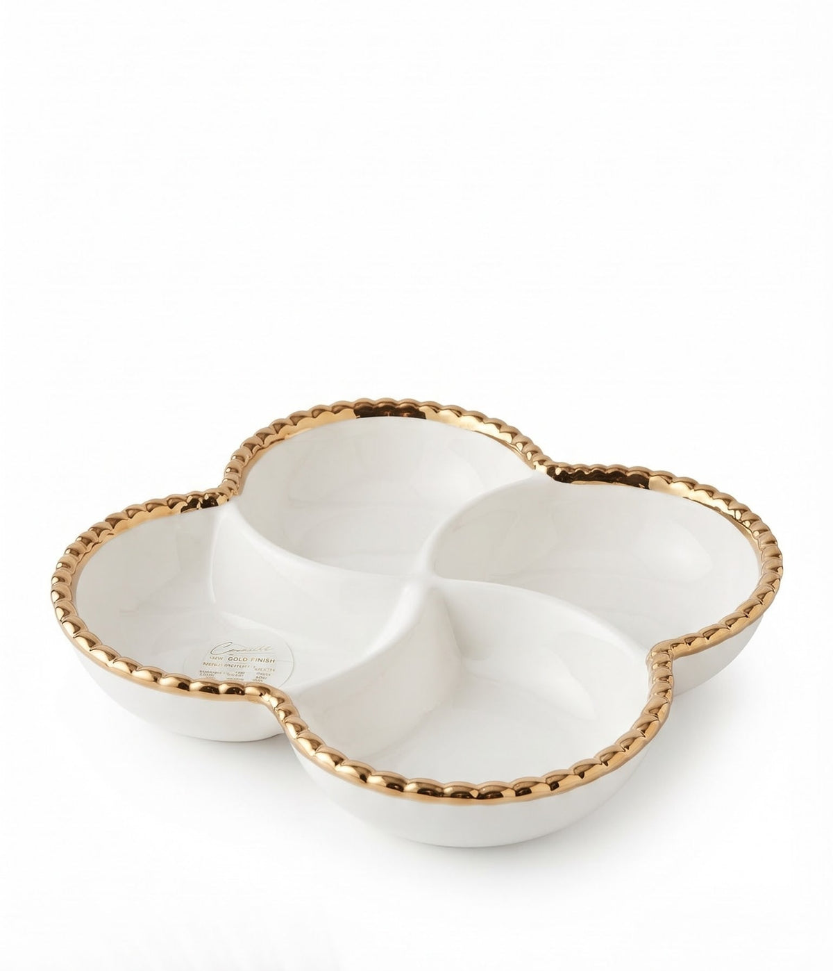 Camila New Gold Finish Tray For Nuts Gold