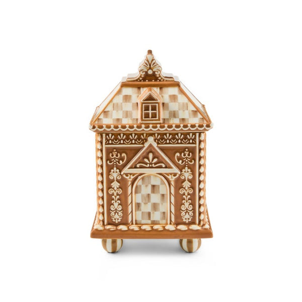 Mocha Check Gingerbread Small Canister