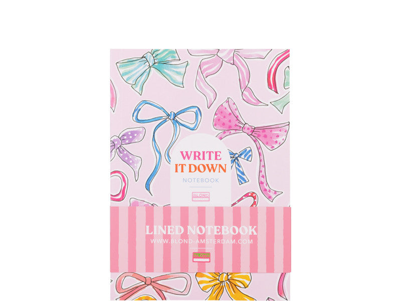 A5 Lined Notebook: Let's Catch Up – Bows