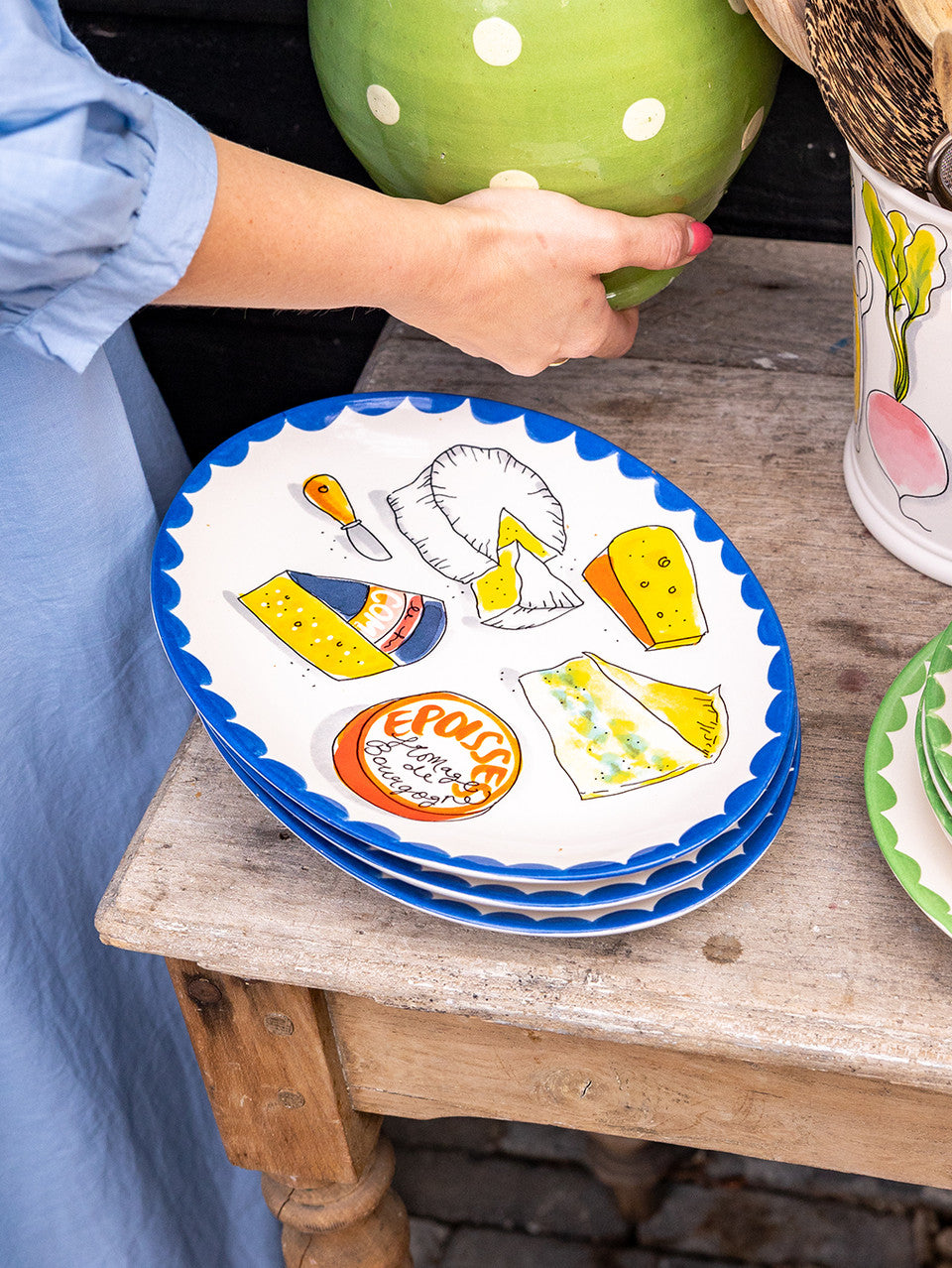 29cm Oval Plate "Everyday Say Cheese