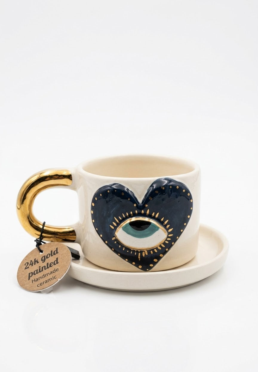 Sofie Home Blue Heart Coffe Cup