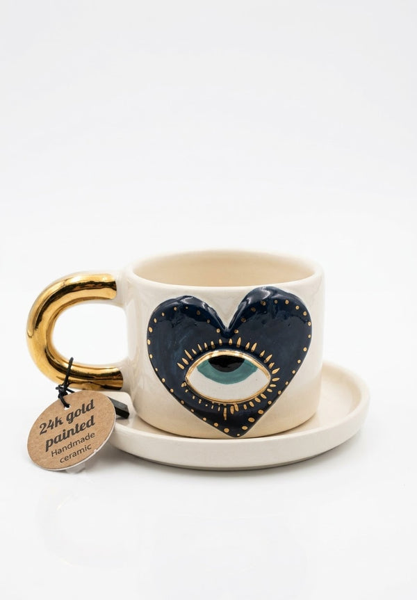 Sofie Home Blue Heart Coffe Cup