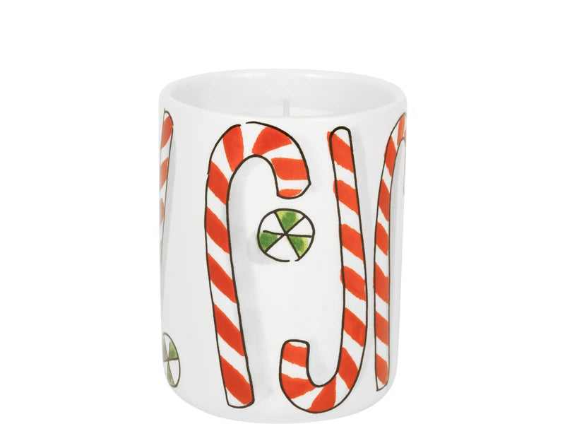 Warm Wool Scented Candle 150g – Christmas Candy Canes