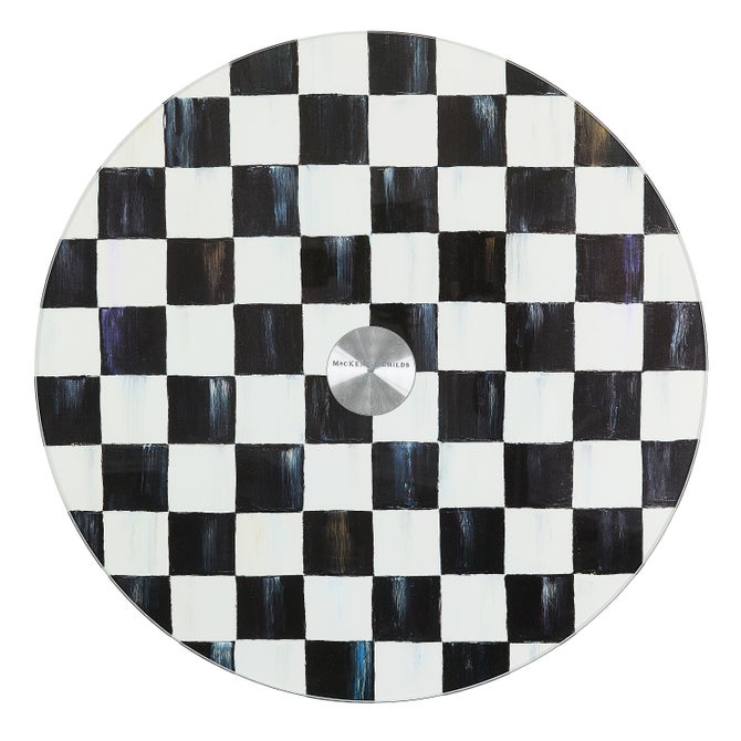 Check Glass Lazy Susan