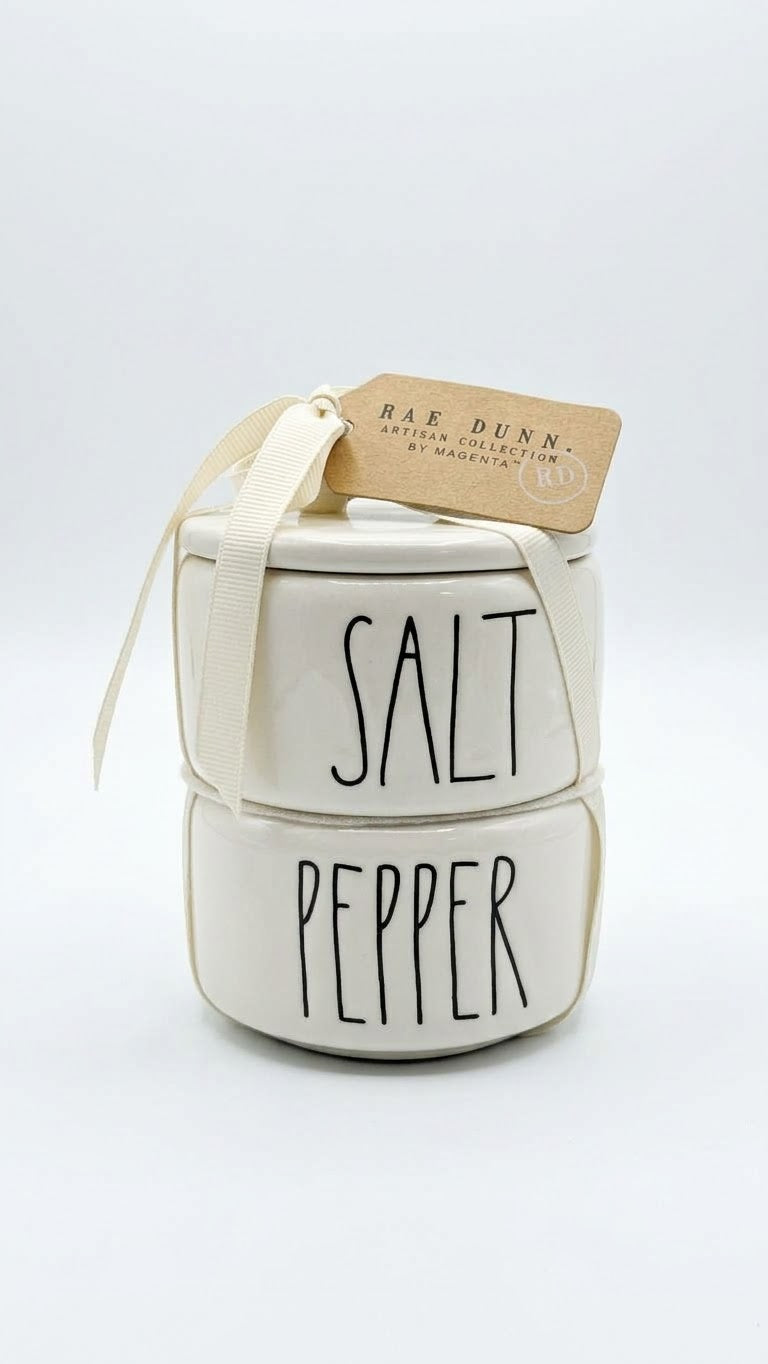 Rae Dunn Salt & Paper Jar