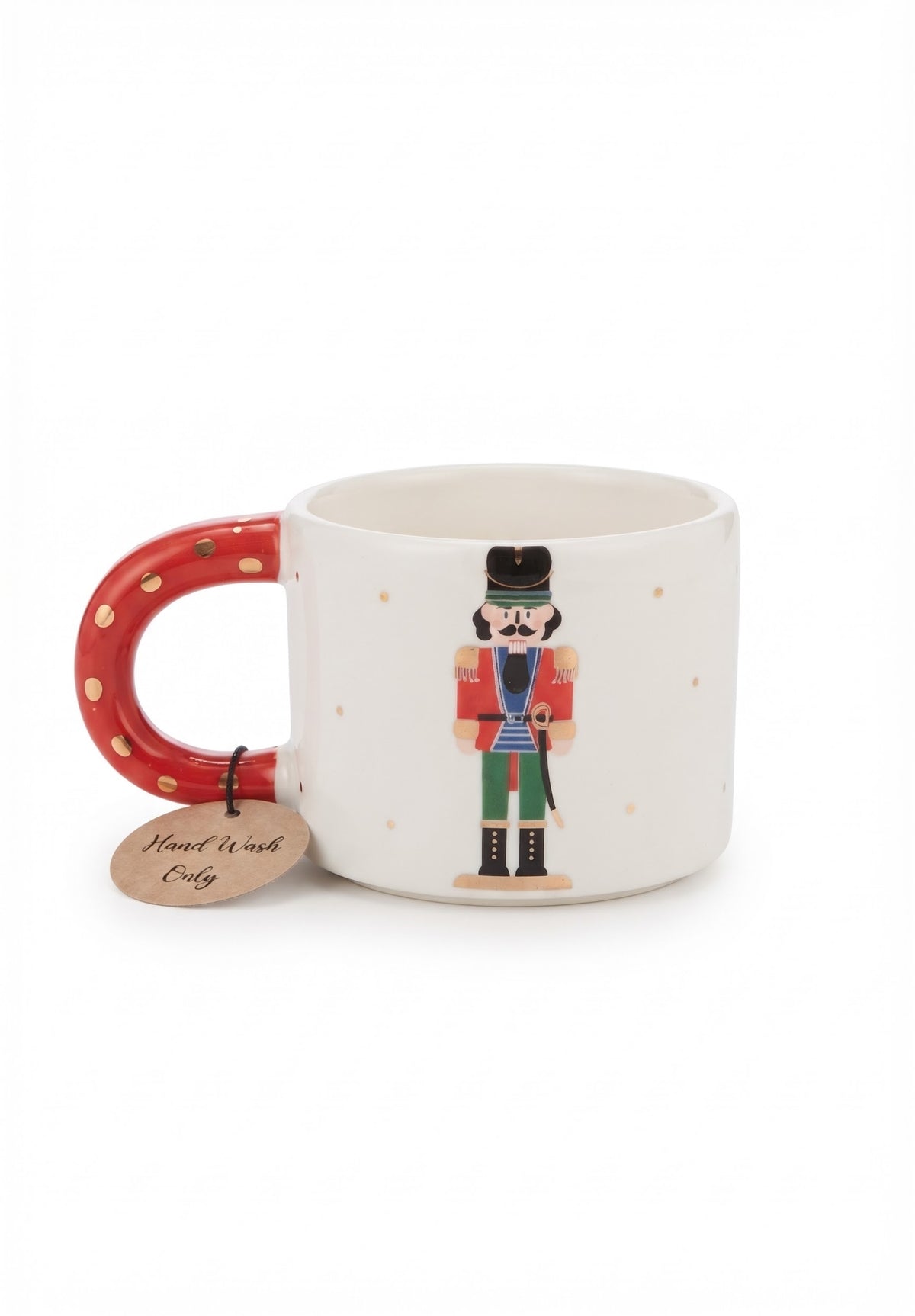 Sofie Home Festive Nutcracker & Polka-Dot Handle Cup