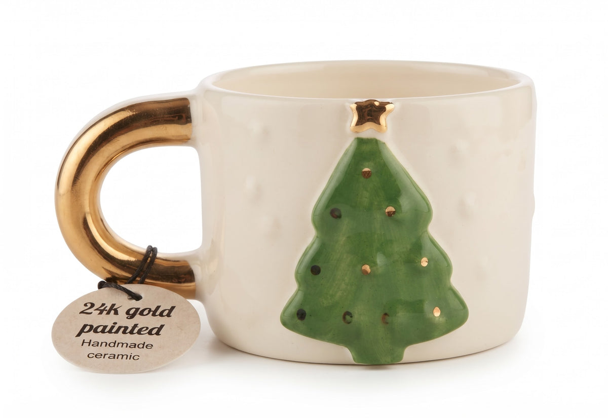 Sofie Home Christmas Tree Holiday Ceramic Cup