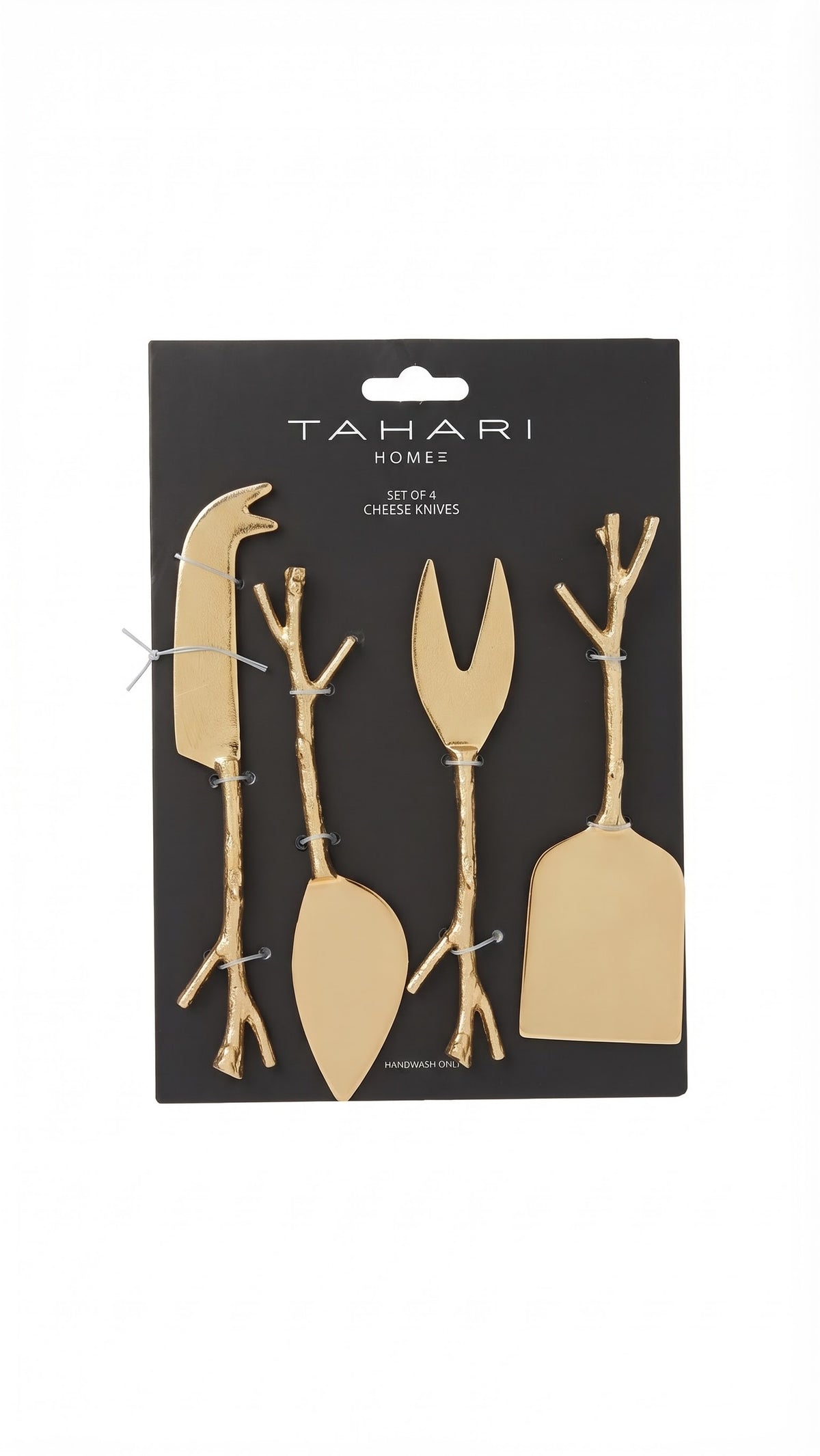 Tahari Home Gold Branch Cheese Knife Set (4-Piece)