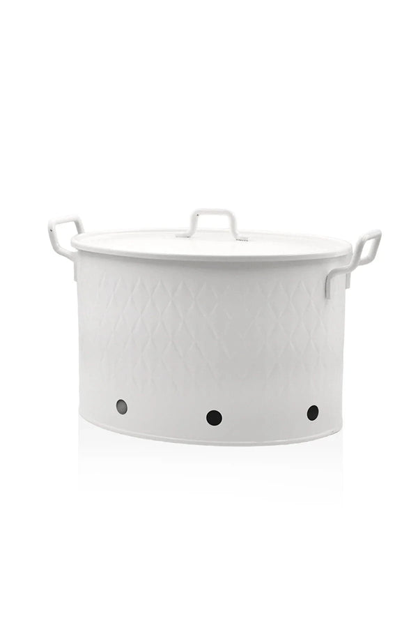 The Mia Prizma Potato & Onion Container with 2 Chambers White
