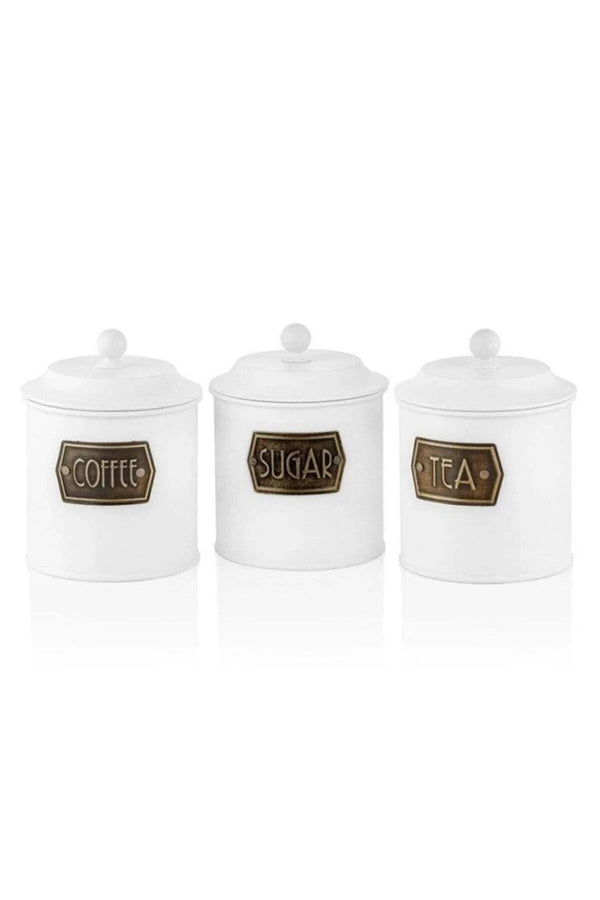 The Mia Tea Sugar Coffee Jar White