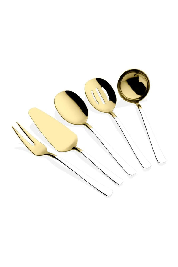 Dame Marie White Gold Sauce Scoop Set Serving Set 5 Pieces