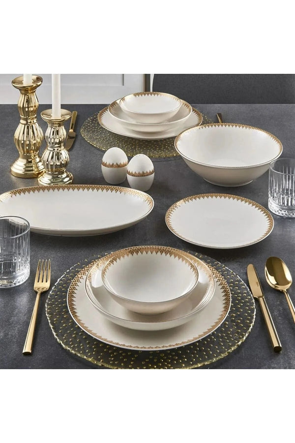 Güral Porselen GÜRAL PORSELEN CAMELIA 54 PIECES DINNER SET FOR 12 PEOPLE