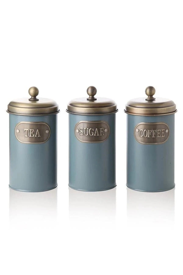Rossel Premium Storage Container with Lid 3 Pieces 17 Cm Blue