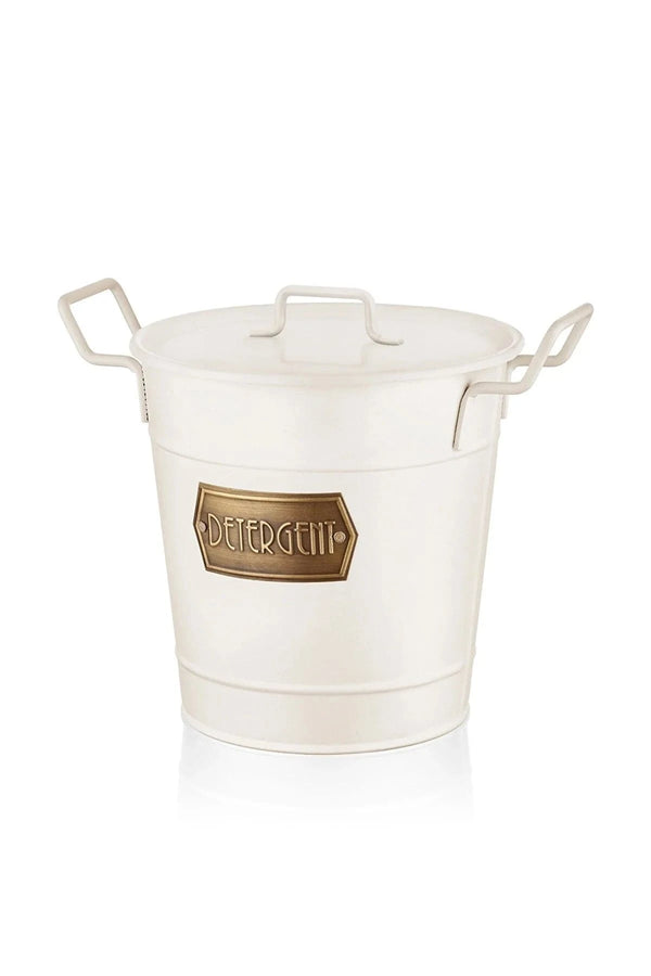 The Mia 33x24cm Detergent & Storage Bucket Light Cream