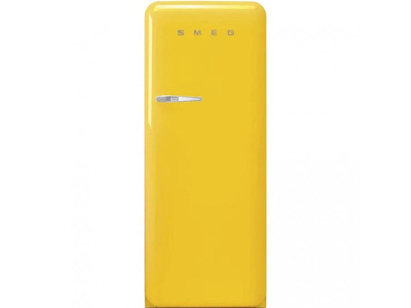 FAB28RYW5UK 60cm 50s Style Right Hand Hinge Fridge with Icebox Yellow