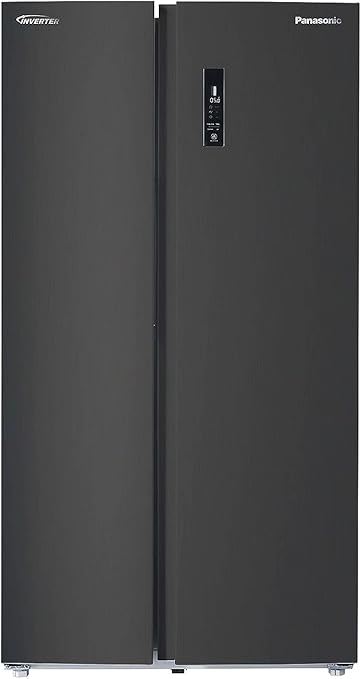 Panasonic 734 Liters Side By Side Refrigerator, Inverter, Surround Cooling, Matte Black - NR-BS734MS, 10 Year Compressor Warranty