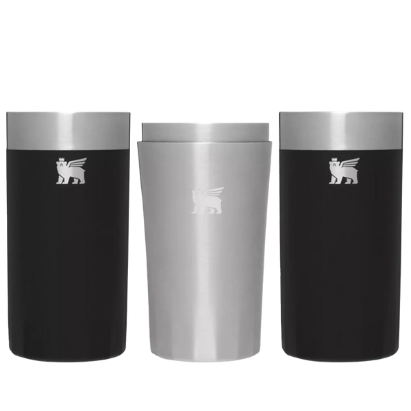 Lifted Spirits Prismatic™ Highball Glass + Craft Cocktail Shaker Set | 12 OZ