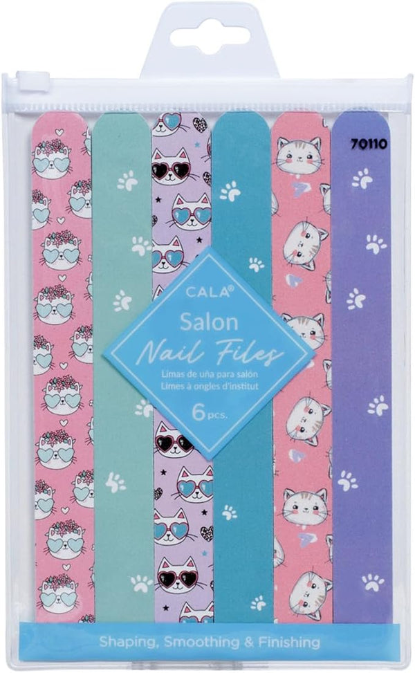 CALA NAIL FILES: CAT'S MEAW (6PCS)