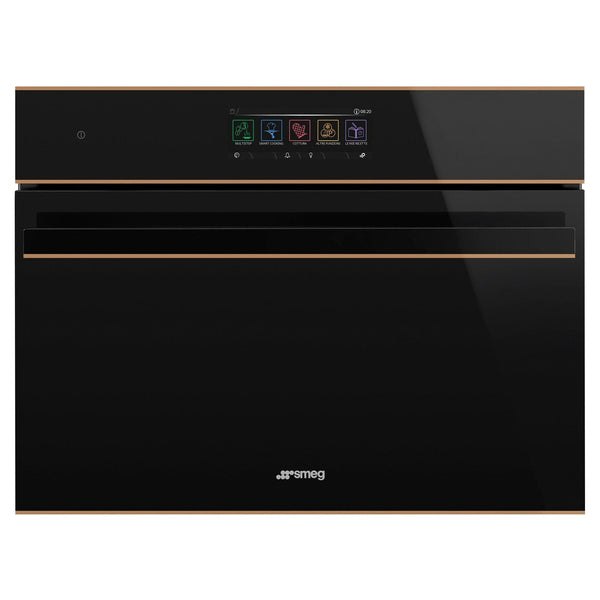 SO4606WAPNR Compact 45cm Dolce Stil Novo Omnichef Wi-Fi Oven Copper Trim BLACK AND COPPER