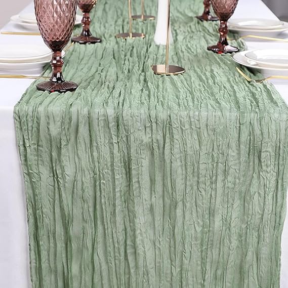 4m wedding table runner, 35x160 inch bohemian tulle table runner, rustic style tulle table decorations for romantic wedding, baby shower, Christmas party, birthday party table decorations