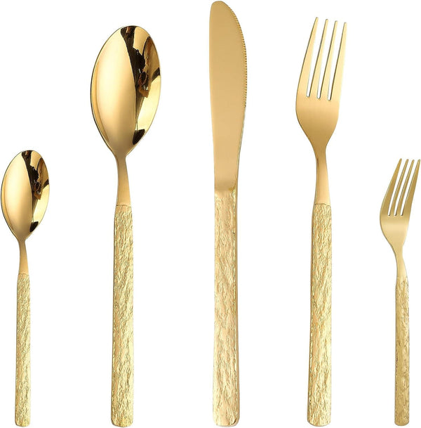 CAOPAOTI Gold Silverware Flatware set 40 pcs