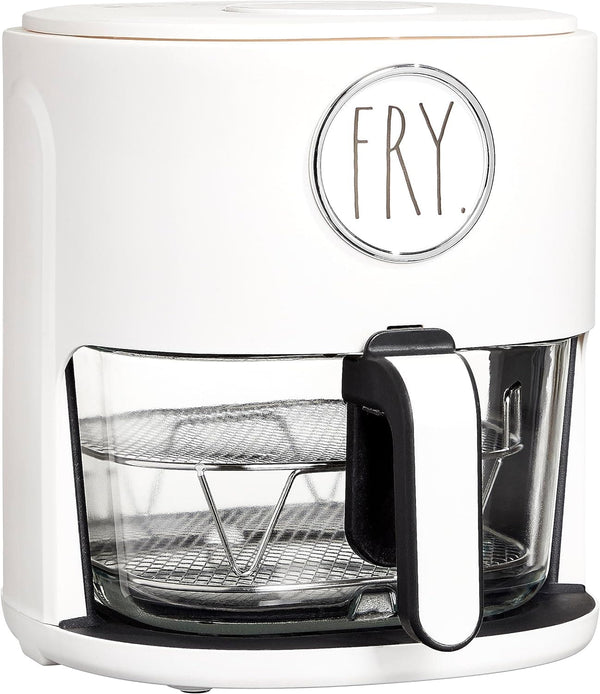 Rae Dunn 1200W 4Qt Air Fryer with GLASS Frying Basket