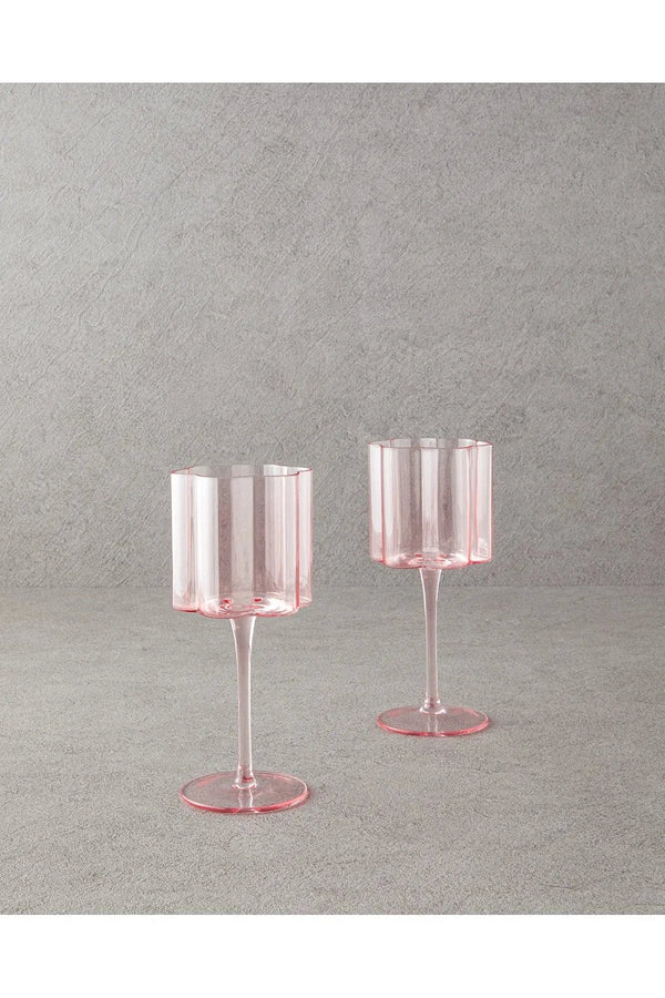 English Home Flor Pura Glass 2-Piece Glass Pink