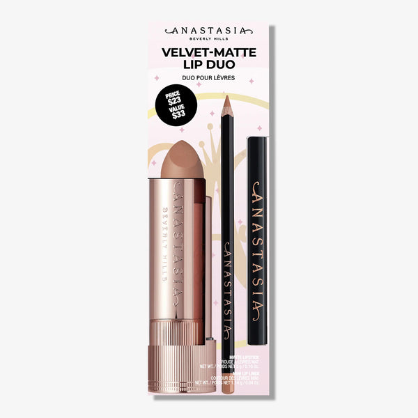 Velvet-Matte Lip Duo - Warm Taupe & Warm Taupe