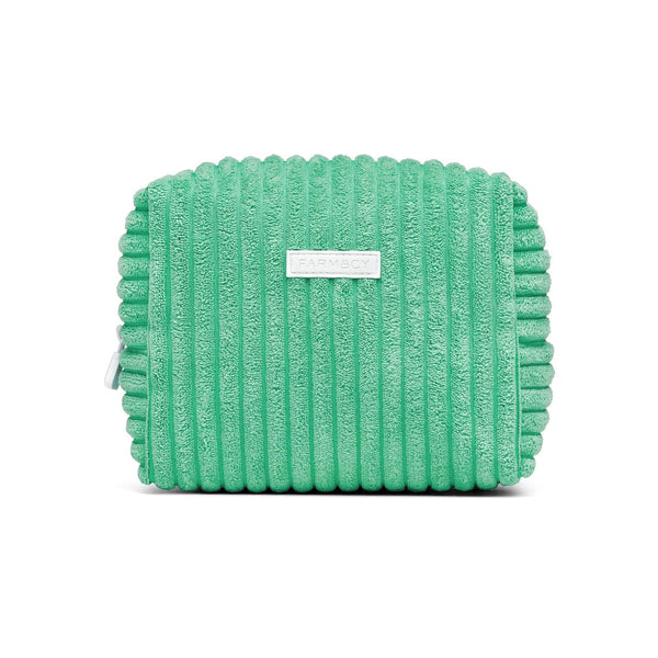 EVERYDAY ESSENTIALS POUCH compact green plush pouch