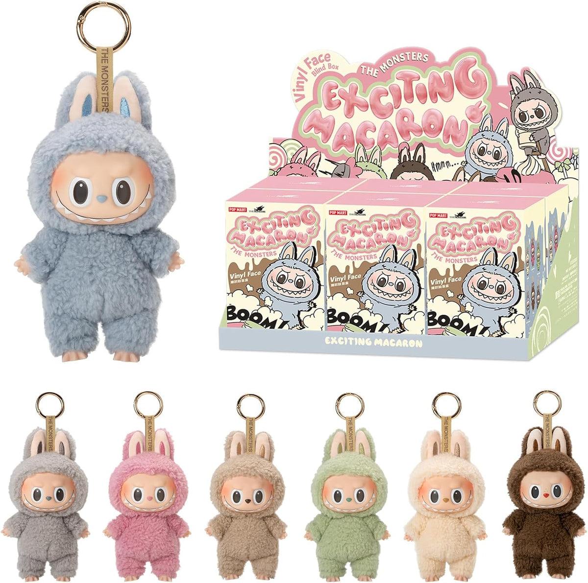 LABUBU The Monsters Tasty Macarons Vinyl Plush Pendant Single Blind Box