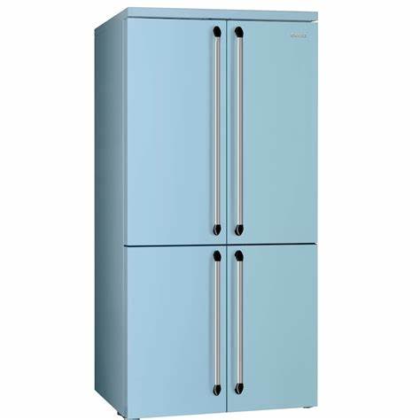 FQ960PB5 90cm Victoria Four Door Fridge Freezer Pastel Blue