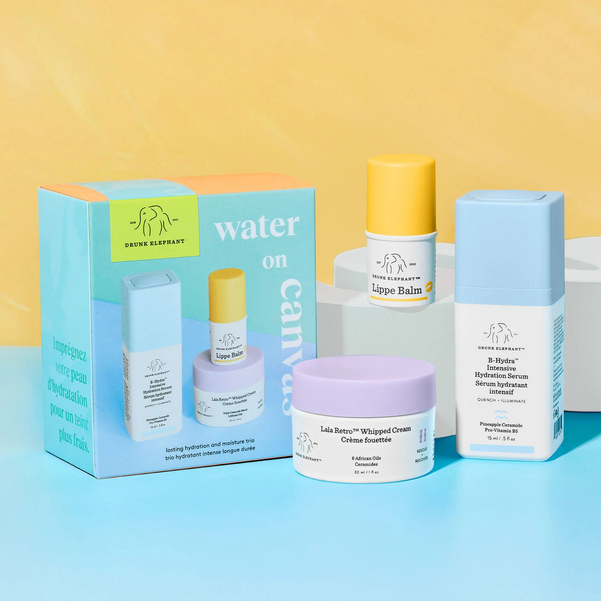 Water on Canvas™: B-Hydra, Lala Cream, Lippe Balm Kit