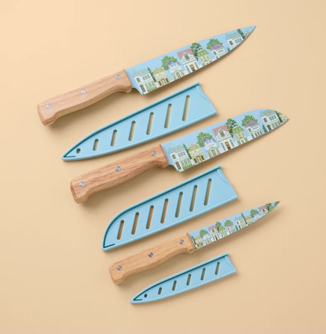 Lenox Spice Village 3-Piece Cutlery Set with Blade Guards