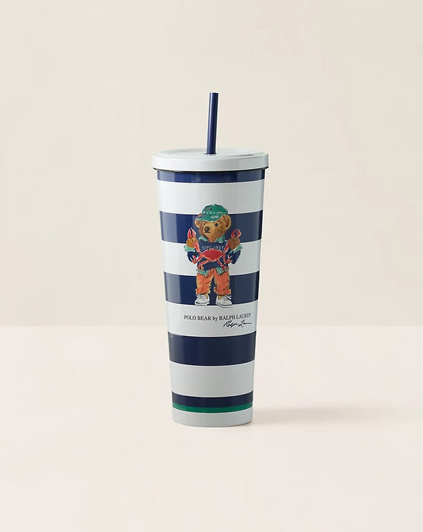 Ralph Lauren Scaside bear Cup & Straw  24 OZ / 720 ML