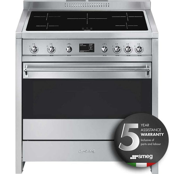 Smeg A1PYID-9 90cm Opera Electric Range Cooker Stainless Steel